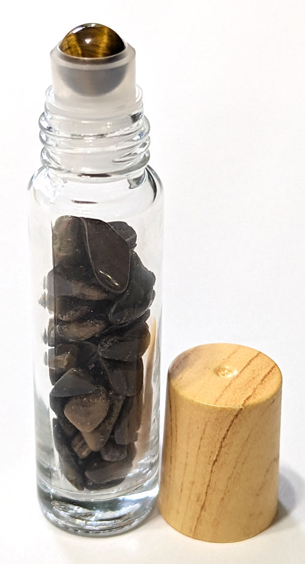 Tigers eye in roller bottle 10ml (image for) Tigers eye in roller bottle 10ml