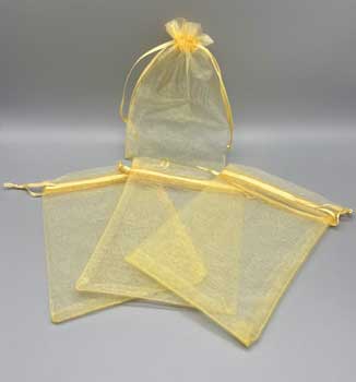 100 pack 4" x 6" Gold organza bag (image for) 100 pack 4" x 6" Gold organza bag