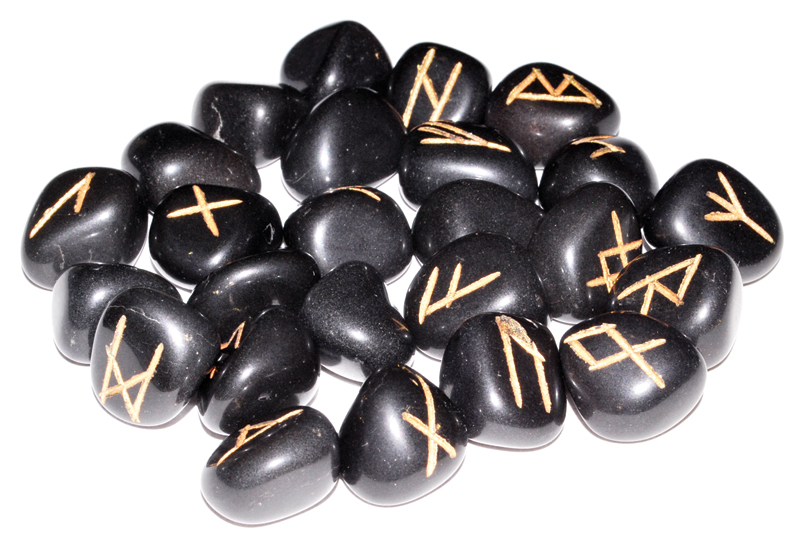 Agate, Black rune set (image for) Agate, Black rune set