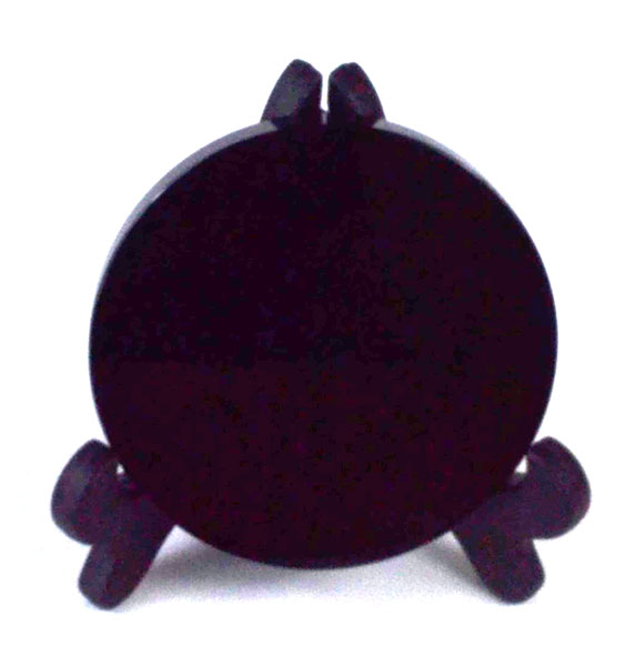 6cm Black Obsidian scrying mirror W/ stand (image for) 6cm Black Obsidian scrying mirror W/ stand