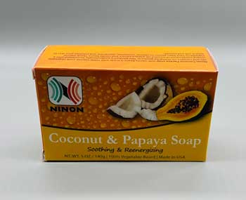 5oz Coconut & Papaya ninon soap (image for) 5oz Coconut & Papaya ninon soap