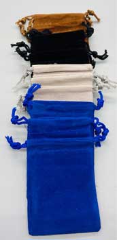 12 pk 3" x 4" Mixed velvet pouch (image for) 12 pk 3" x 4" Mixed velvet pouch
