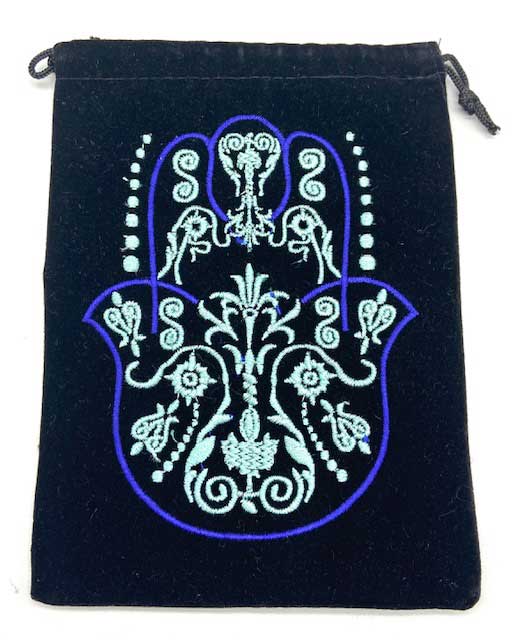 (set of 10) 5"x 7" Fatima Hand Black velveteen bag (image for) (set of 10) 5"x 7" Fatima Hand Black velveteen bag