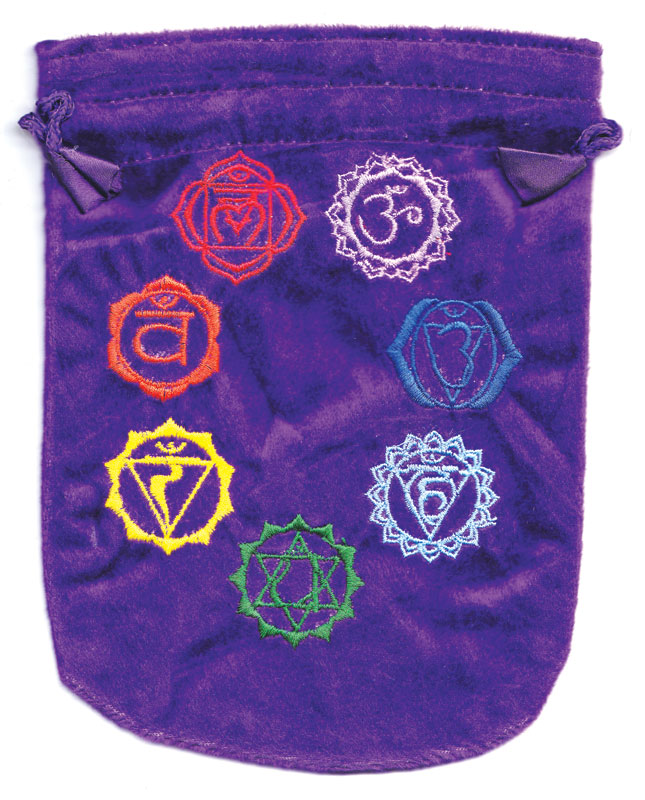 6"x 8" 7 Chakra Purple velveteen bag (image for) 6"x 8" 7 Chakra Purple velveteen bag