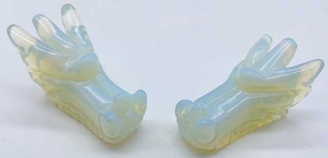 (set of 2) 1 3/4" Dragon's Head Opalite (image for) (set of 2) 1 3/4" Dragon's Head Opalite