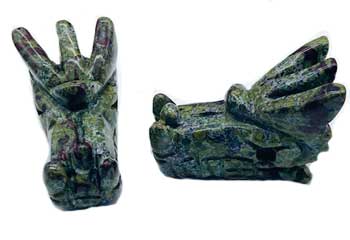 (set of 2) 1 3/4" Dragon's Head Jasper, Dragon Blood (image for) (set of 2) 1 3/4" Dragon's Head Jasper, Dragon Blood