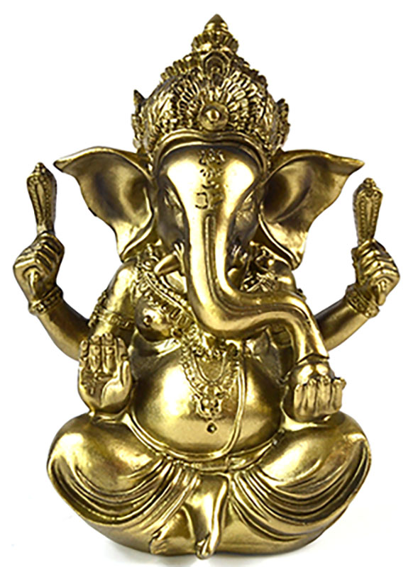5 3/4" gold Ganesha (image for) 5 3/4" gold Ganesha