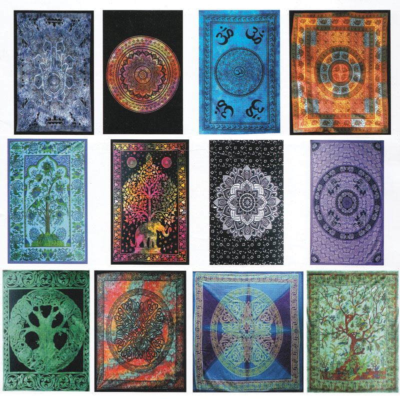 58" x 82" Assorted Design tapestry (mixed colors) (image for) 58" x 82" Assorted Design tapestry (mixed colors)